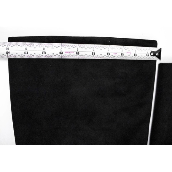 Good American Black Suede Over The Knee Boots 13, Thigh High Heeled Boots - Picture 10 of 16